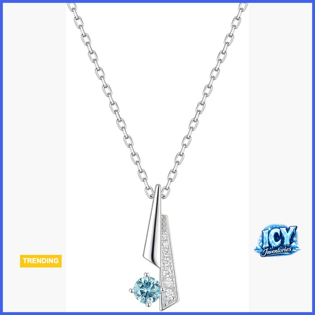 Sterling Silver Lab Grown Diamond Pendant Necklace, 18" Adjustable Chain